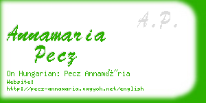 annamaria pecz business card